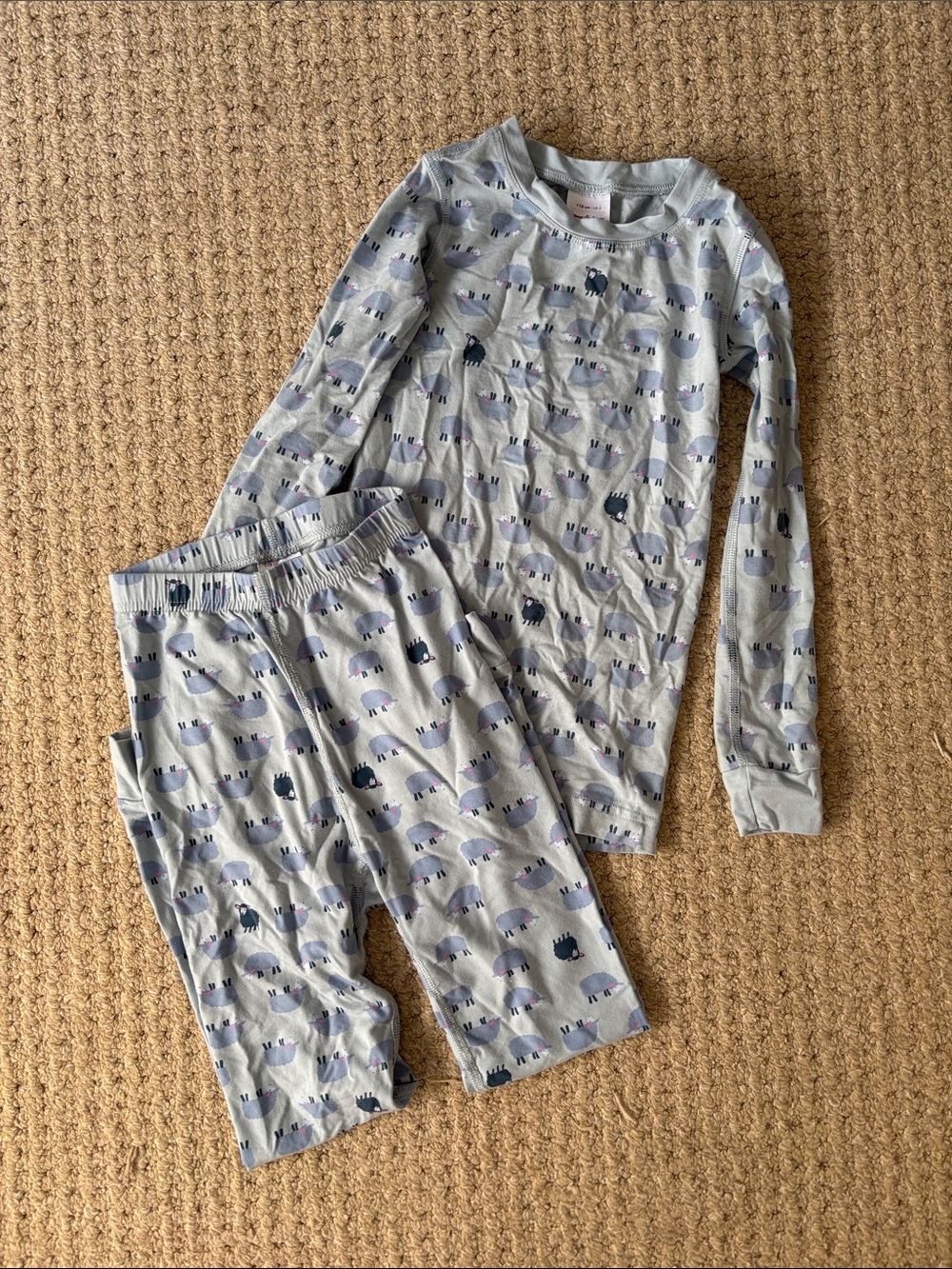 Hanna Andersson Hanna Soft Blue Sheep Print PJ Set Size 5